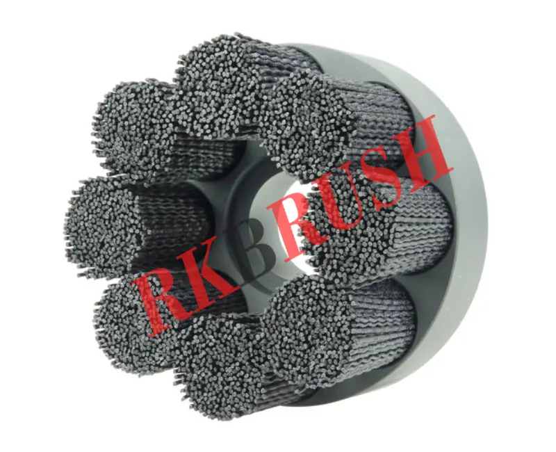 Abrasive nylon mini disc brush