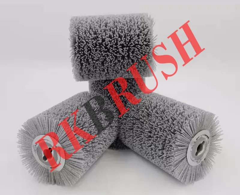 Abrasive nylon roller brush