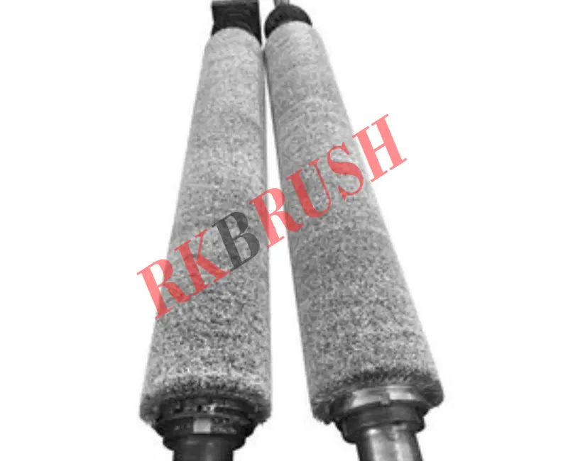 Abrasive nylon roller brush, Abrasive nylon shaft mounted roller brush