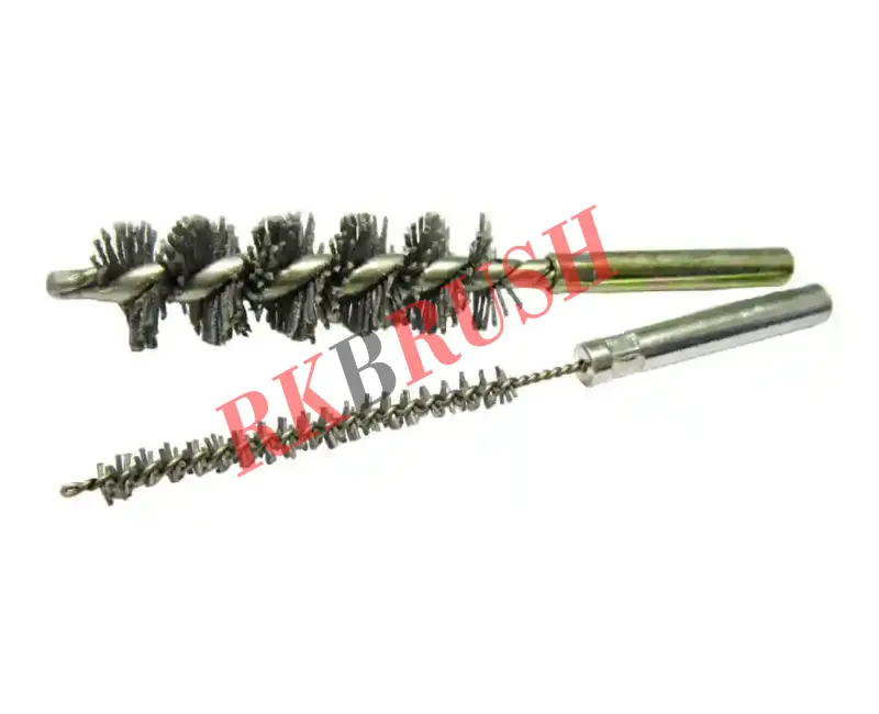 Abrasive nylon tube brush